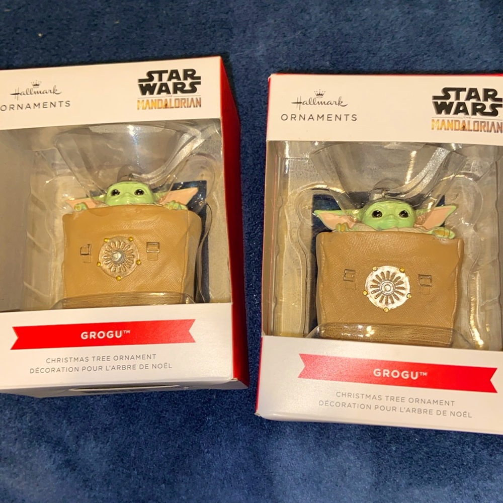 Grogu Christmas Ornaments (qty 2 ornaments)